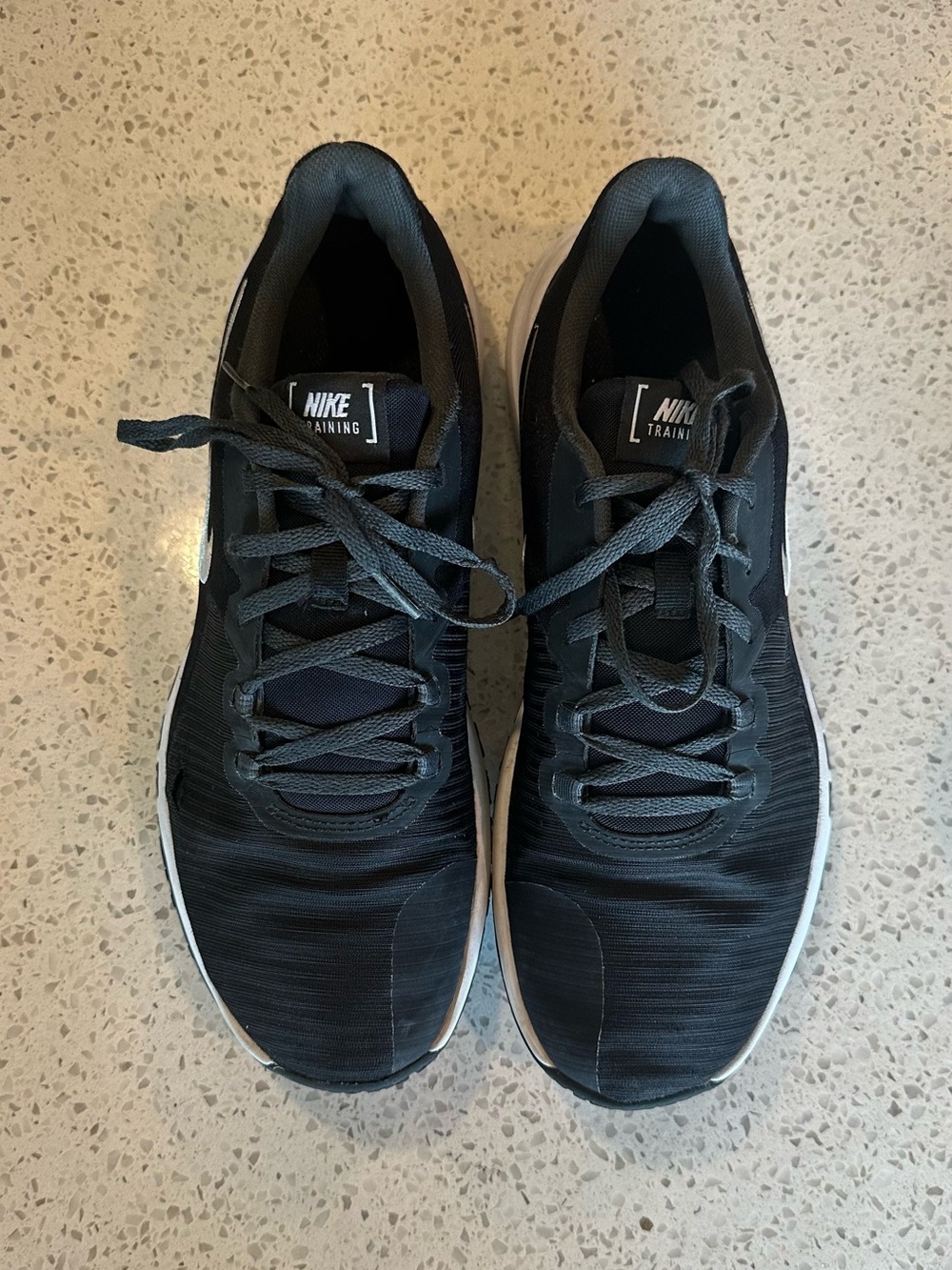 Nike Men's Flex - Black & White Athletic Training Shoes